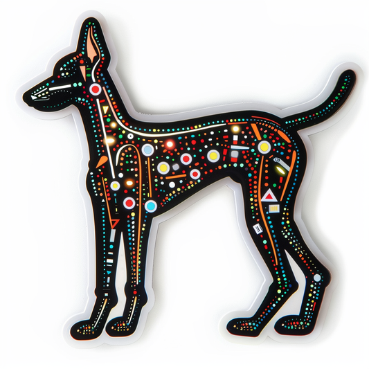 Doberman Pinscher Dog cyber punk Expressive surreal Vinyl Decal Sticker for Car, Laptop, Tumbler and more # F019438-4" x 4"
