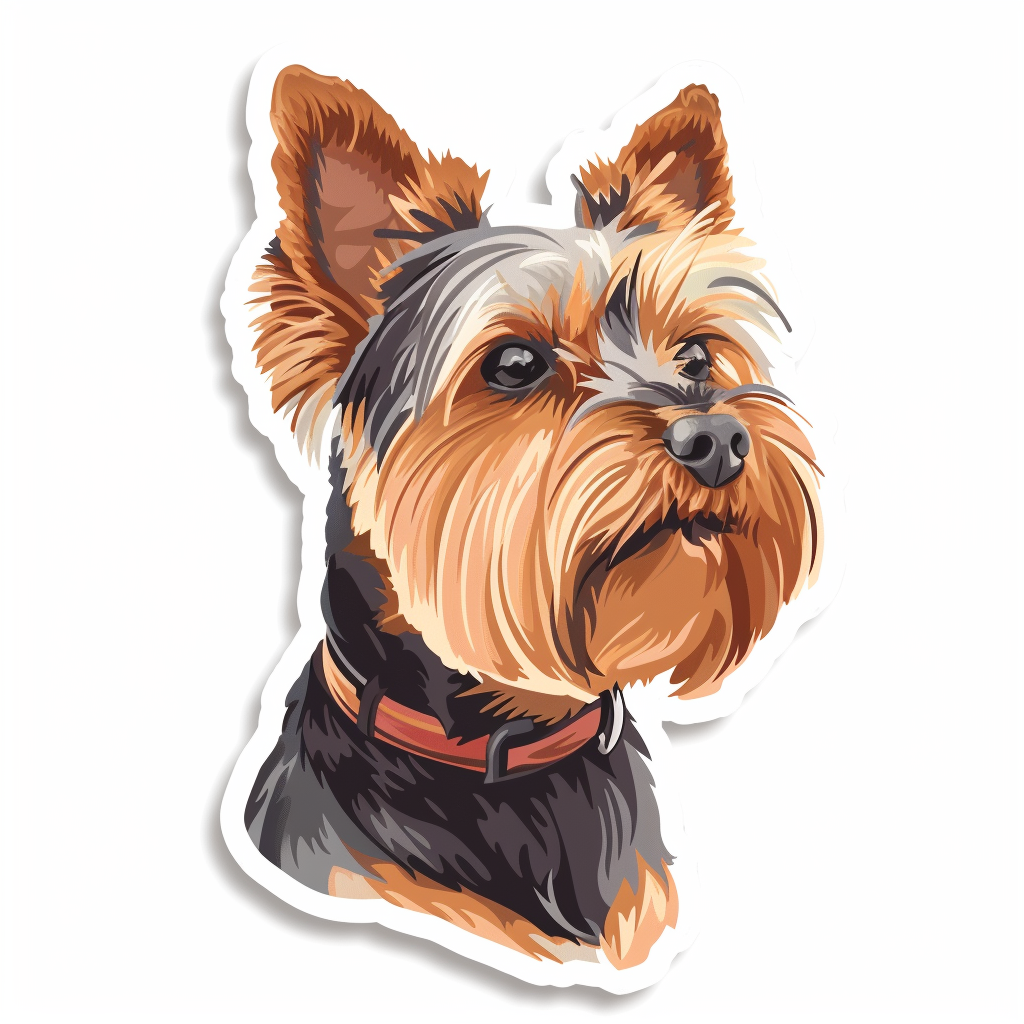 Yorkshire Terrier Dog Vinyl Decal Sticker for Car, Laptop, Tumbler and more # F07700
