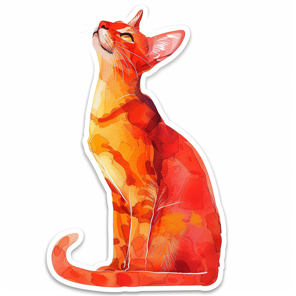 Abyssinian cat Vinyl Decal Sticker for Car, Laptop, Tumbler and more # F07876
