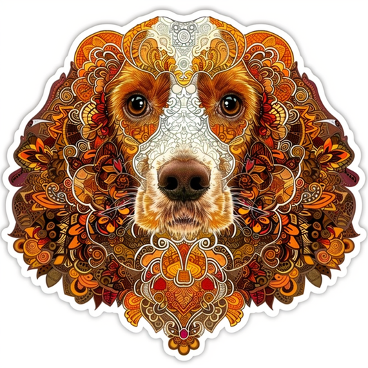 Cocker Spaniel Dog majestic Expressive surreal Vinyl Decal Sticker for Car, Laptop, Tumbler and more # F019710-4" x 4"