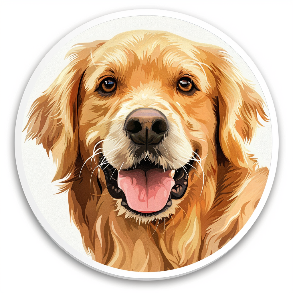 Golden Retriever Dog Vinyl Decal Sticker for Car, Laptop, Tumbler and more # F010483
