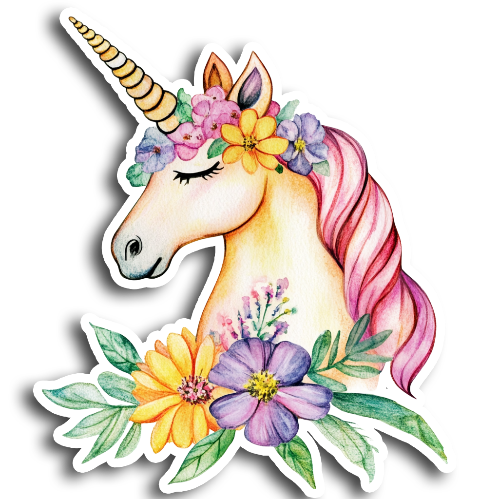 Unicorn Vinyl Decal Sticker for Car, Laptop, Tumbler and more # A017036-6" x 6"