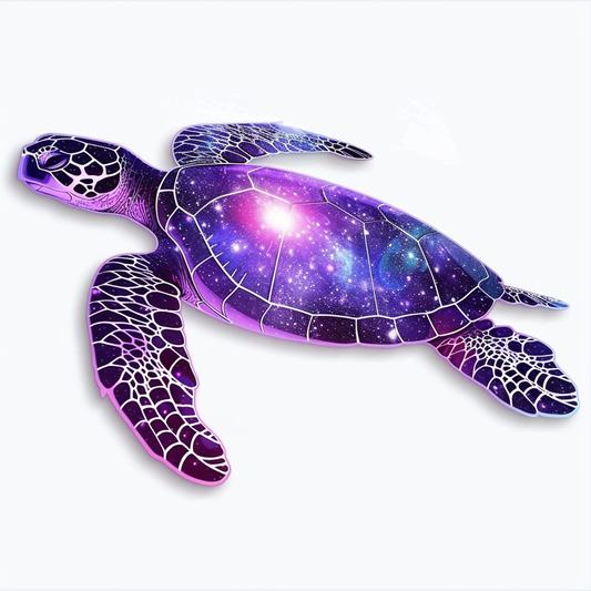 turtle majestic Expressive surreal Vinyl Decal Sticker for Car, Laptop, Tumbler and more # F022103-4" x 4"