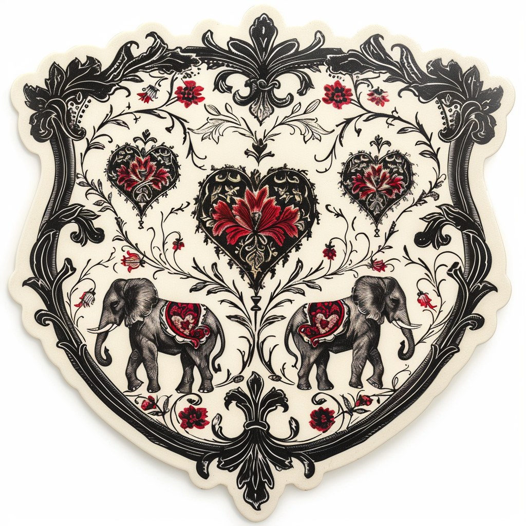 Elephant Expressive surreal Vinyl Decal Sticker for Car, Laptop, Tumbler and more # F022390