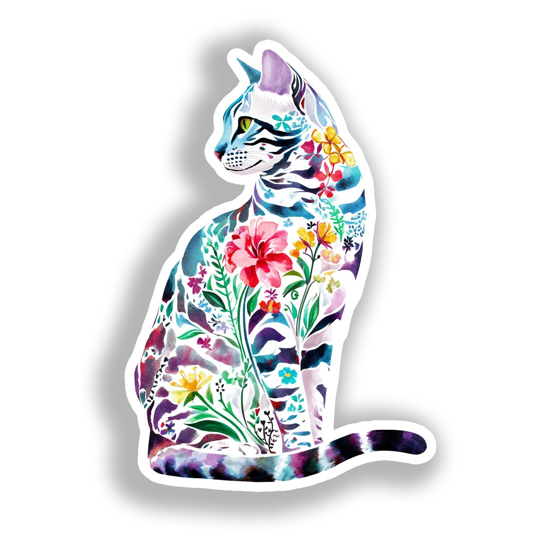 Bengal Cat Vinyl Decal Sticker for Car, Laptop, Tumbler and more # A018648-4" x 4"