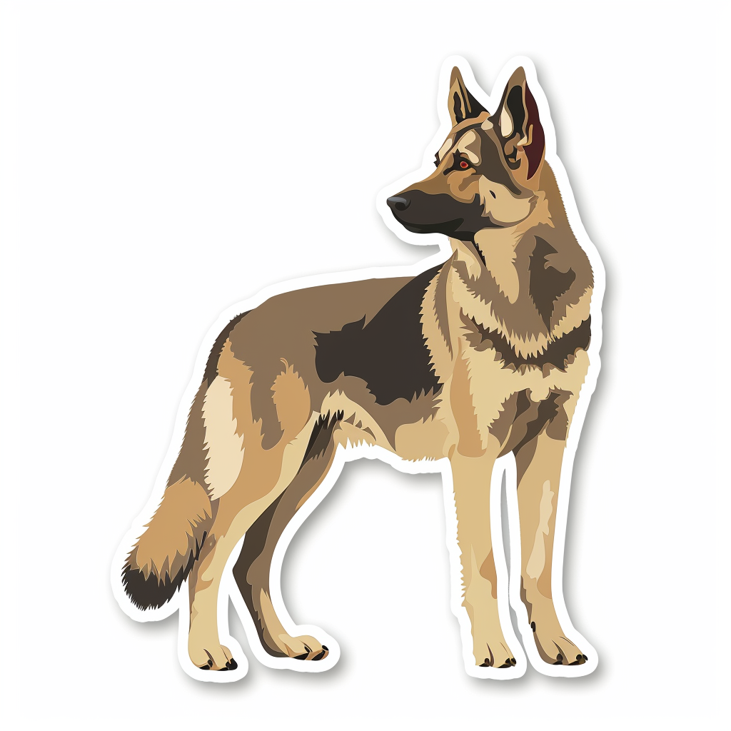 German Shepherd Dog Vinyl Decal Sticker for Car, Laptop, Tumbler and more # F07540