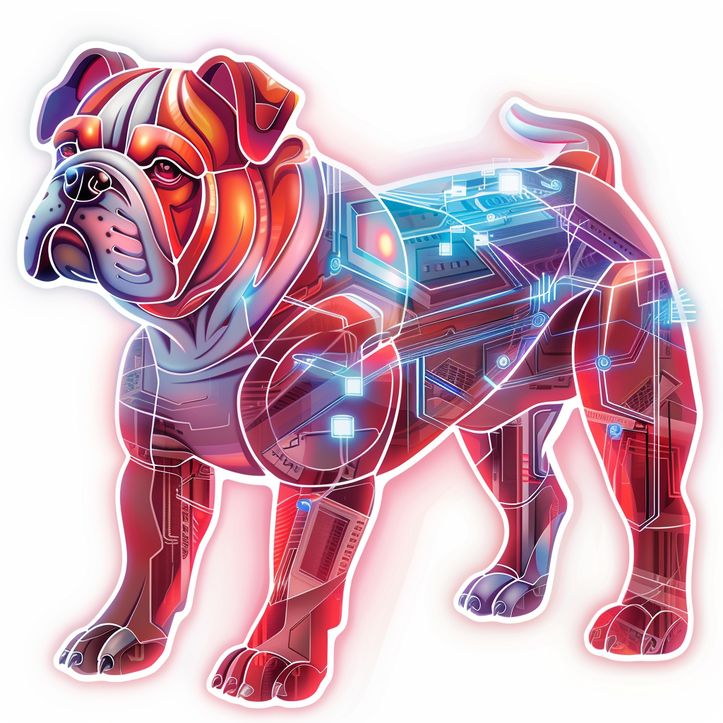 Bulldog Dog majestic Expressive surreal Vinyl Decal Sticker for Car, Laptop, Tumbler and more # F017610