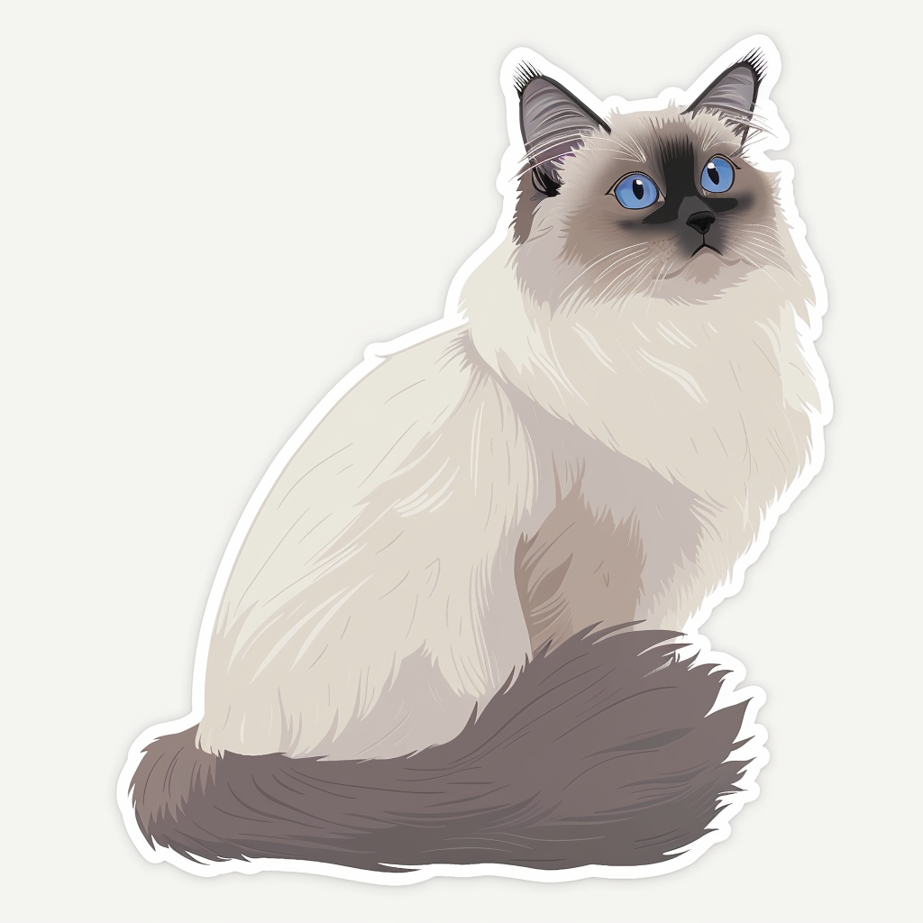Ragdoll cat Vinyl Decal Sticker for Car, Laptop, Tumbler and more # F07846