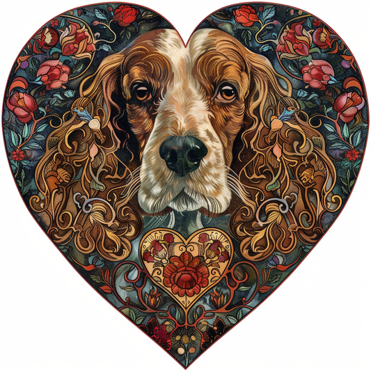 Cocker Spaniel Dog majestic Expressive surreal Vinyl Decal Sticker for Car, Laptop, Tumbler and more # F019697-4" x 4"