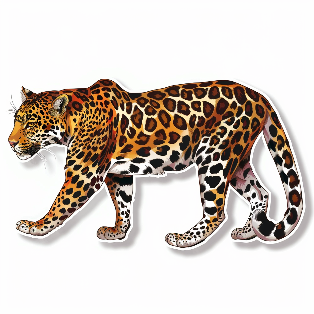 Leopard majestic Expressive surreal Vinyl Decal Sticker for Car, Laptop, Tumbler and more # F022610