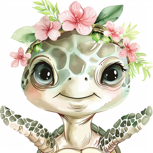 turtle majestic Expressive surreal Vinyl Decal Sticker for Car, Laptop, Tumbler and more # F022109-4" x 4"