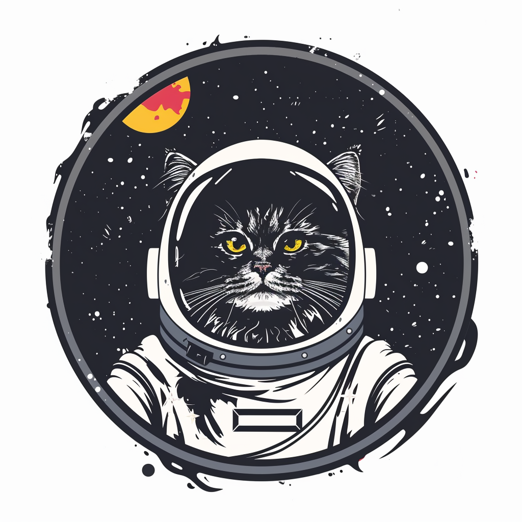 Persian Cat Space Expressive surreal Vinyl Decal Sticker for Car, Laptop, Tumbler and more # F016079
