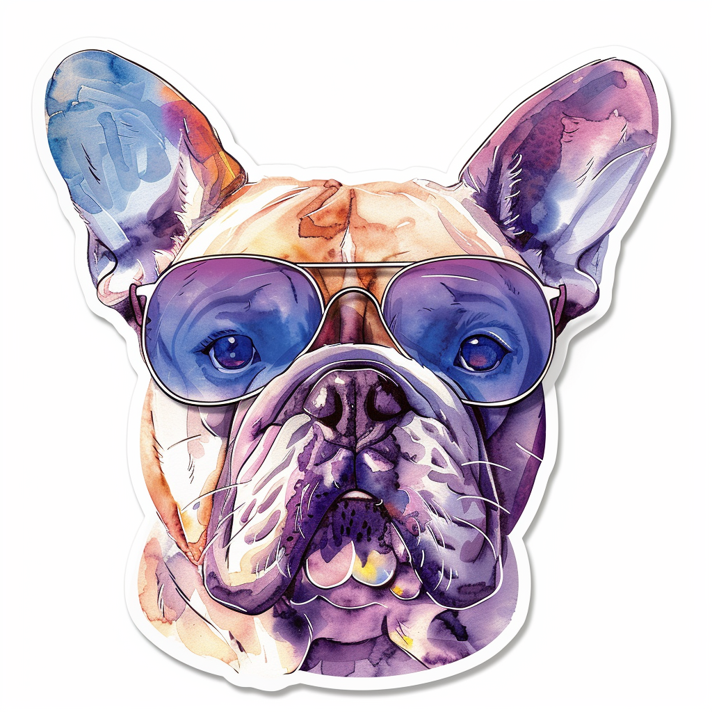 Bulldog Dog majestic Expressive surreal Vinyl Decal Sticker for Car, Laptop, Tumbler and more # F017399