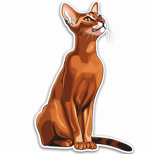 Abyssinian cat Vinyl Decal Sticker for Car, Laptop, Tumbler and more # F07935
