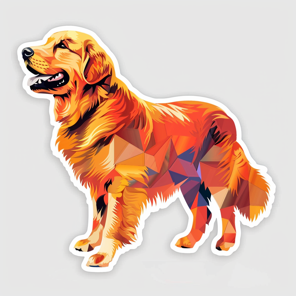 Golden Retriever Dog Vinyl Decal Sticker for Car, Laptop, Tumbler and more # F07497