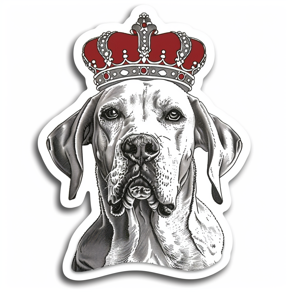 Great Dane Dog Expressive surreal Vinyl Decal Sticker for Car, Laptop, Tumbler and more # F022692