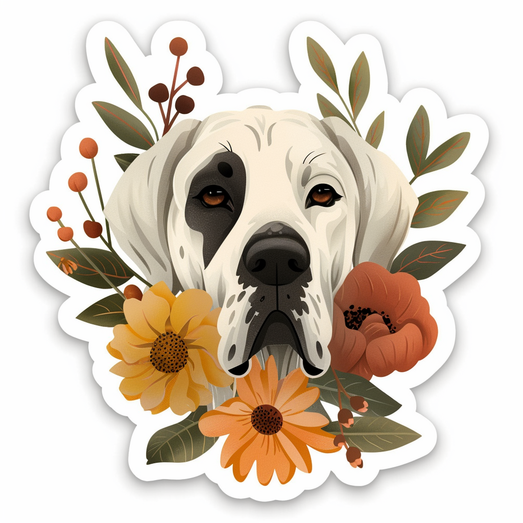 Great Dane Dog Expressive surreal Vinyl Decal Sticker for Car, Laptop, Tumbler and more # F022704
