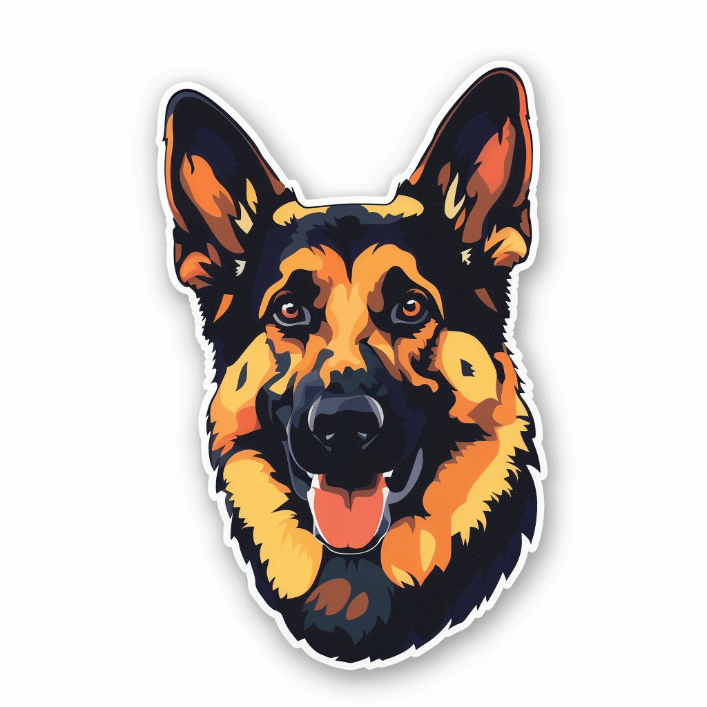 German Shepherd Dog Vinyl Decal Sticker for Car, Laptop, Tumbler and more # F011686