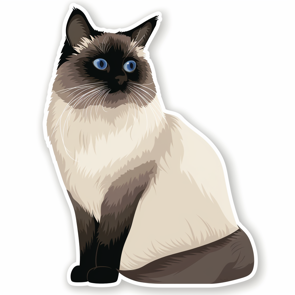 Ragdoll Cat Vinyl Decal Sticker for Car, Laptop, Tumbler and more # F08035