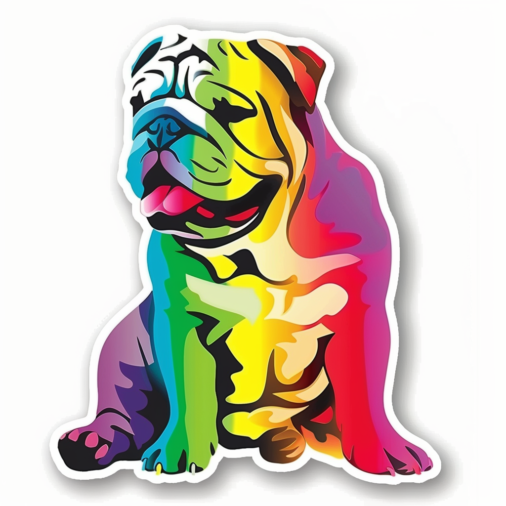 Bulldog Dog Vinyl Decal Sticker for Car, Laptop, Tumbler and more # F07419