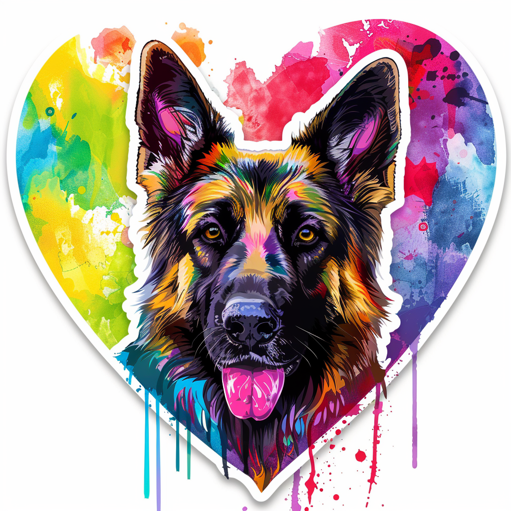 German Shepherd Dog Vinyl Decal Sticker for Car, Laptop, Tumbler and more # F011377