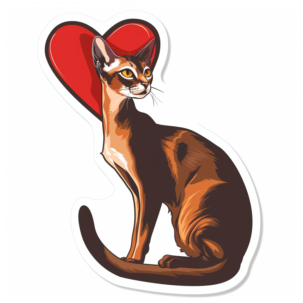 Abyssinian Cat astronaut majestic Expressive surreal Vinyl Decal Sticker for Car, Laptop, Tumbler and more # F021275-4" x 4"