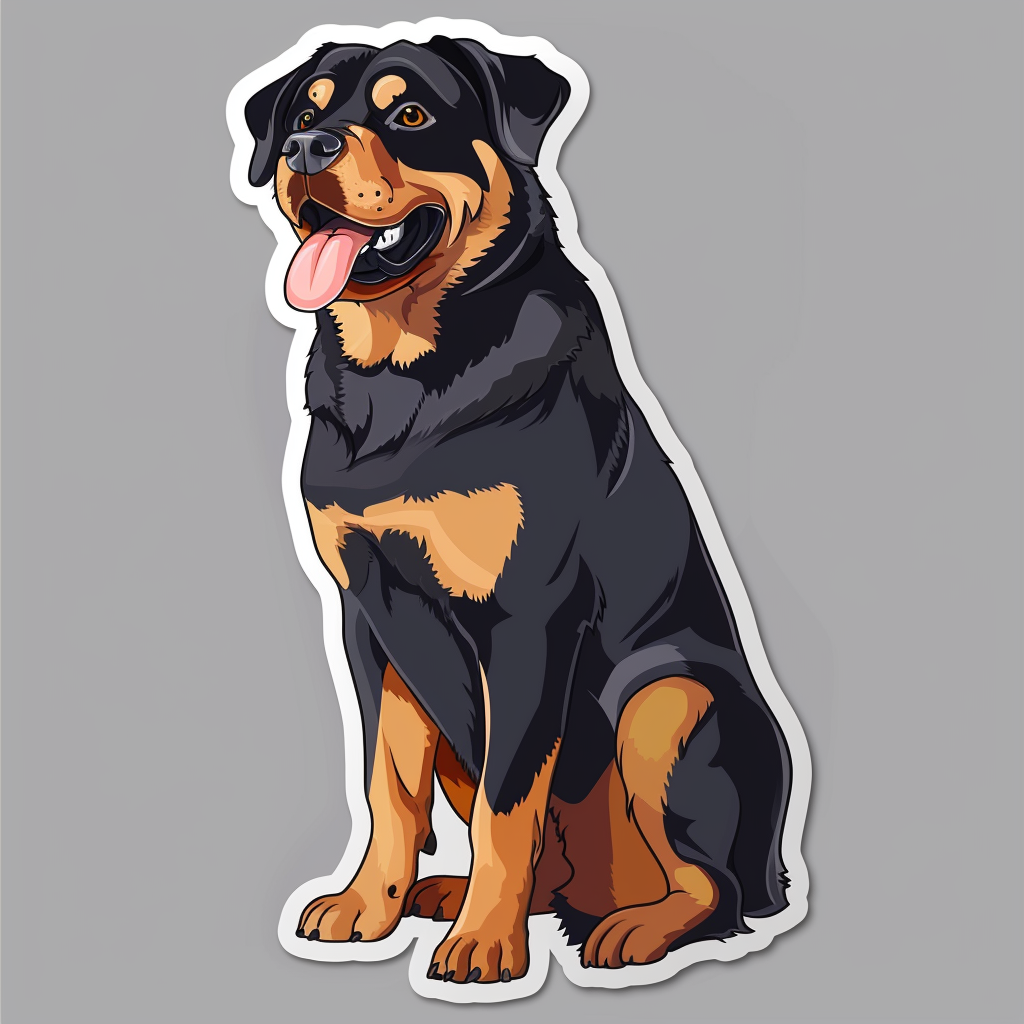Rottweiler Dog Vinyl Decal Sticker for Car, Laptop, Tumbler and more # F07241