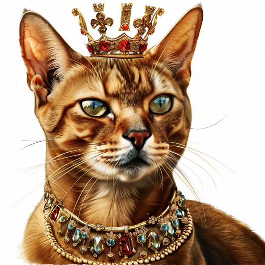 Abyssinian Cat astronaut majestic Expressive surreal Vinyl Decal Sticker for Car, Laptop, Tumbler and more # F021032-4" x 4"