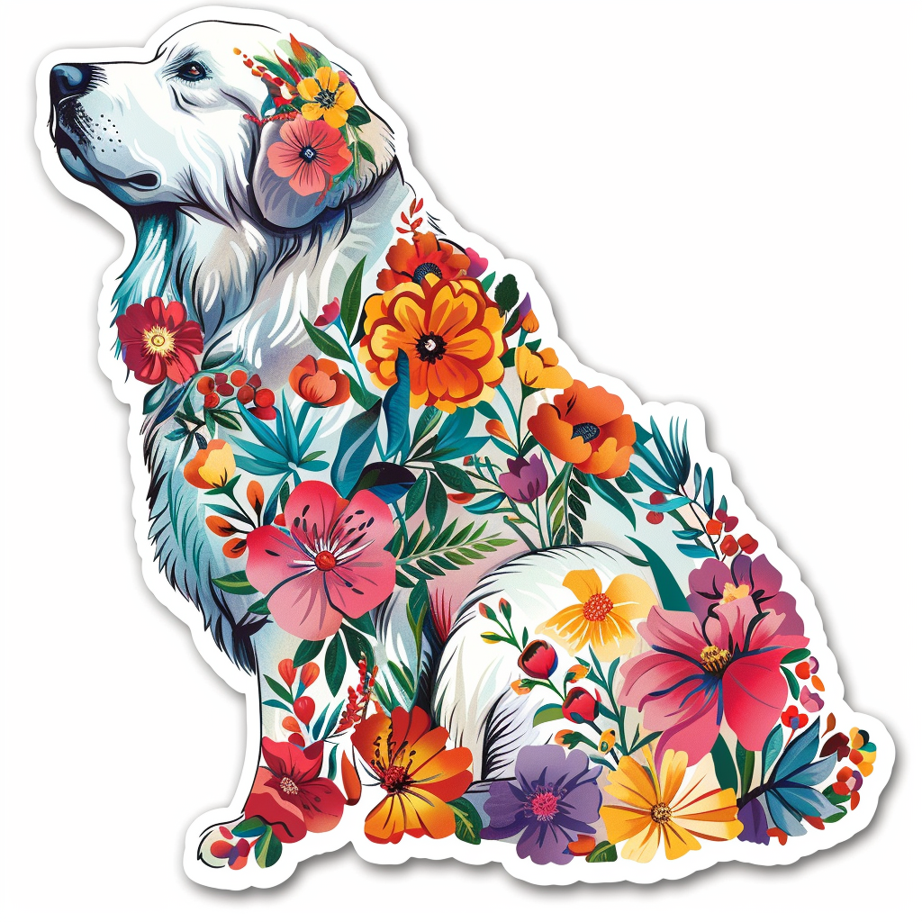Sticker of Great Pyrenees dog  Vinyl Decal Sticker for Car, Laptop, Tumbler and more # F023581