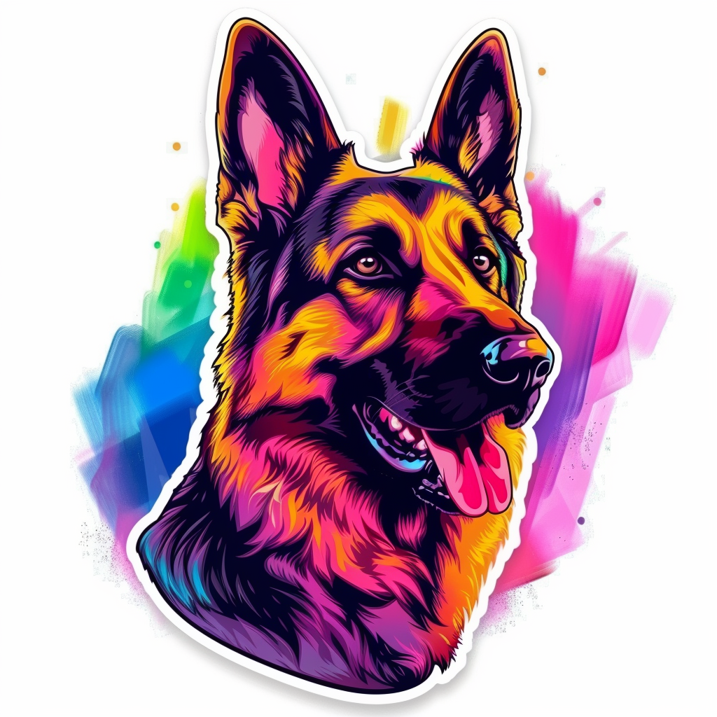 German Shepherd Dog Vinyl Decal Sticker for Car, Laptop, Tumbler and more # F011497