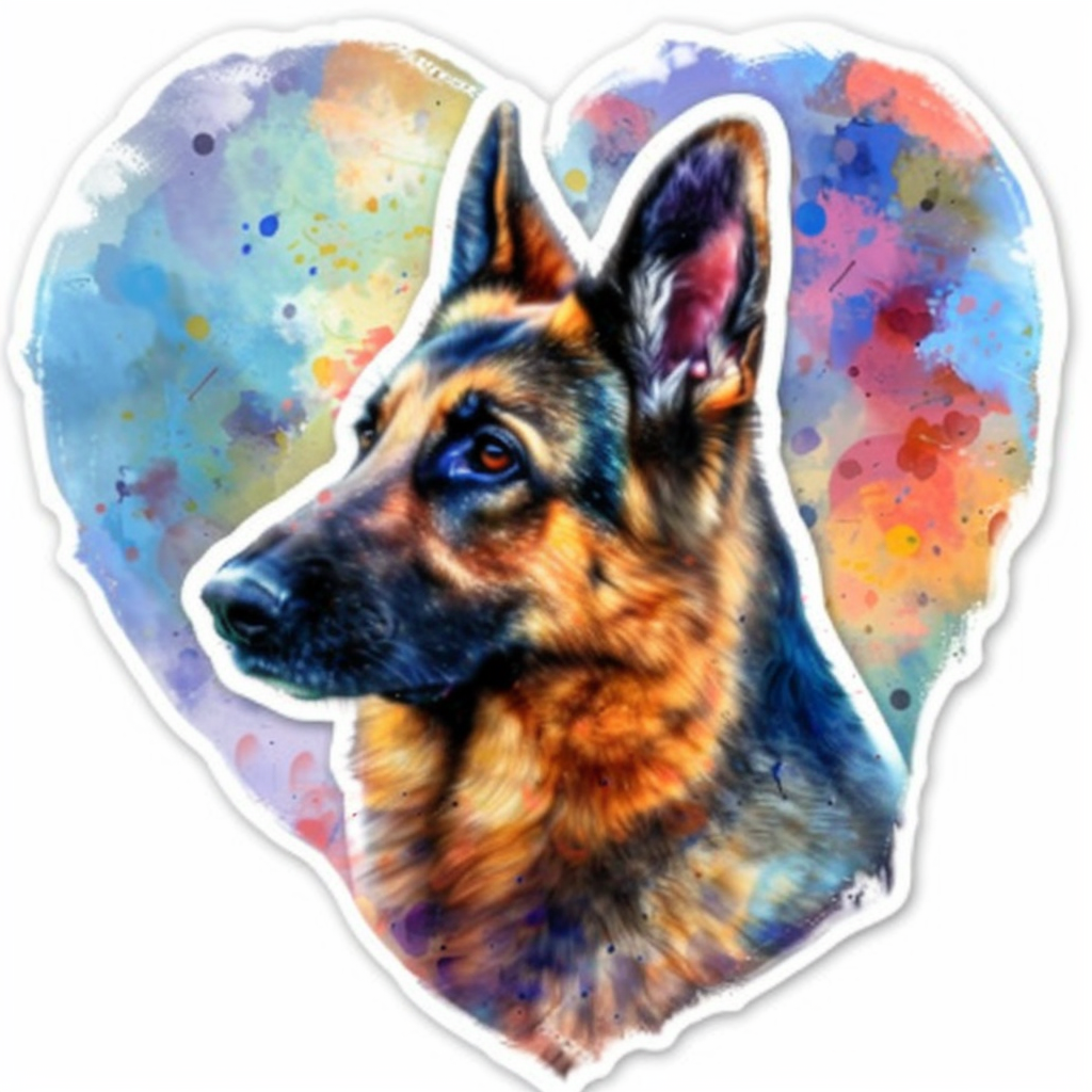 German Shepherd Dog Vinyl Decal Sticker for Car, Laptop, Tumbler and more # F011421