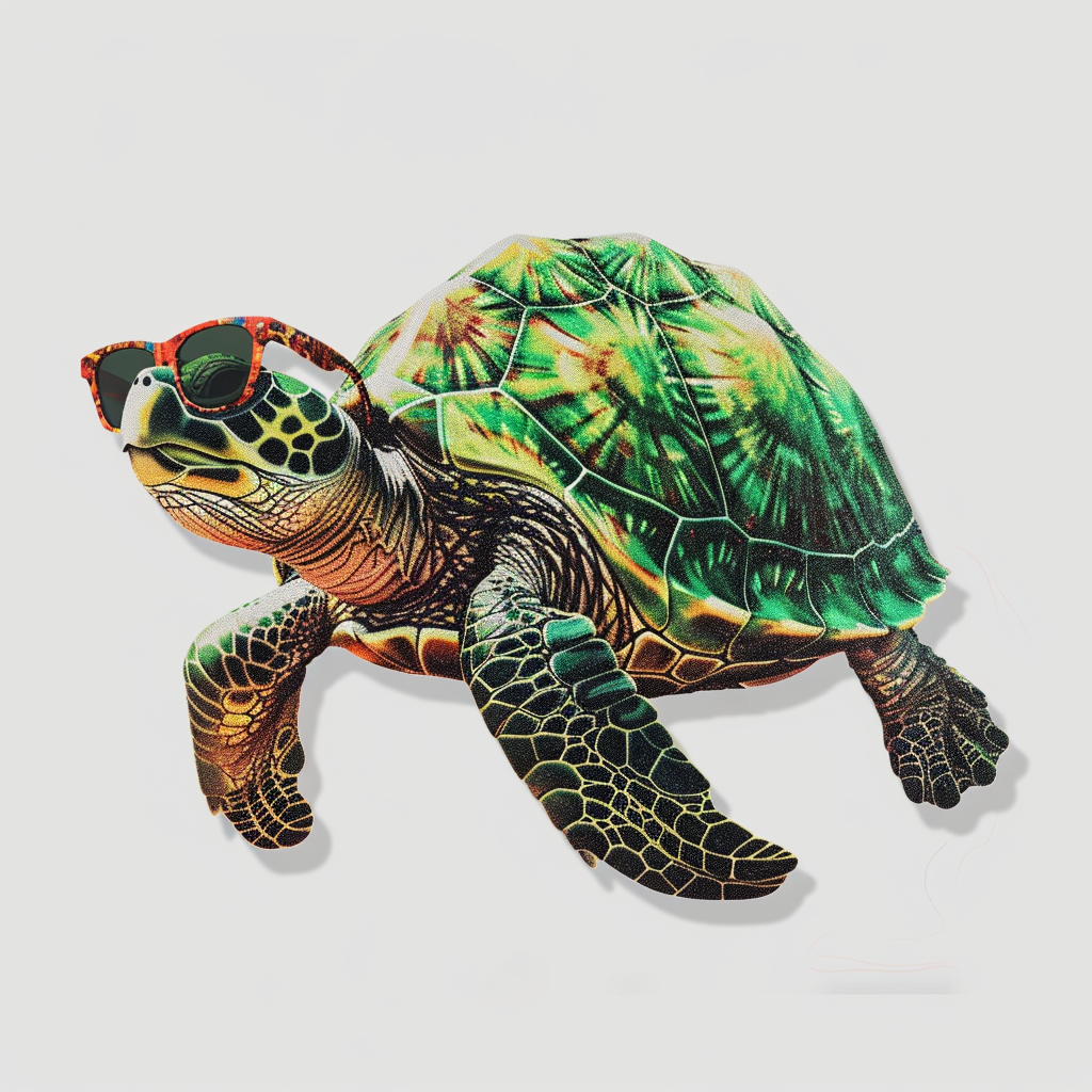 Sticker of a turtle majestic Expressive surreal Vinyl Decal Sticker for Car, Laptop, Tumbler and more # F021976
