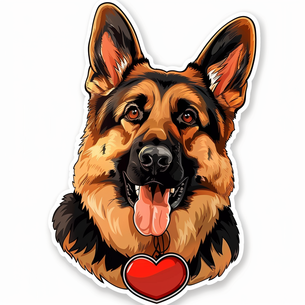 German Shepherd Dog Vinyl Decal Sticker for Car, Laptop, Tumbler and more # F011280