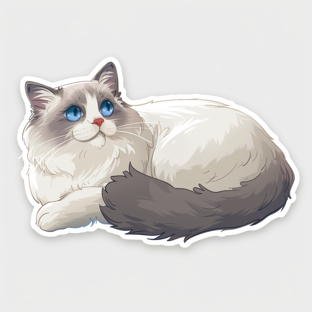 Ragdoll cat Vinyl Decal Sticker for Car, Laptop, Tumbler and more # F07924