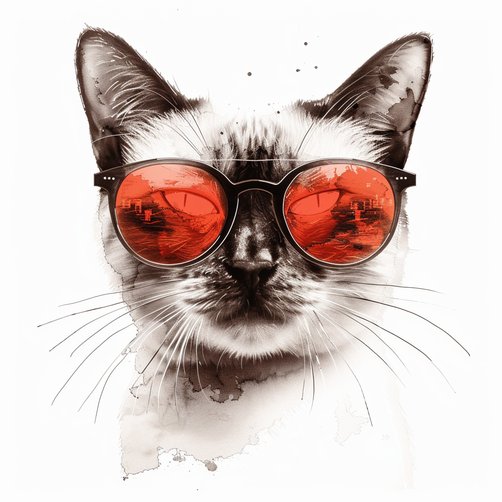Burmese Cat wearing sunglasses Vinyl Decal Sticker for Car, Laptop, Tumbler and more # F010954