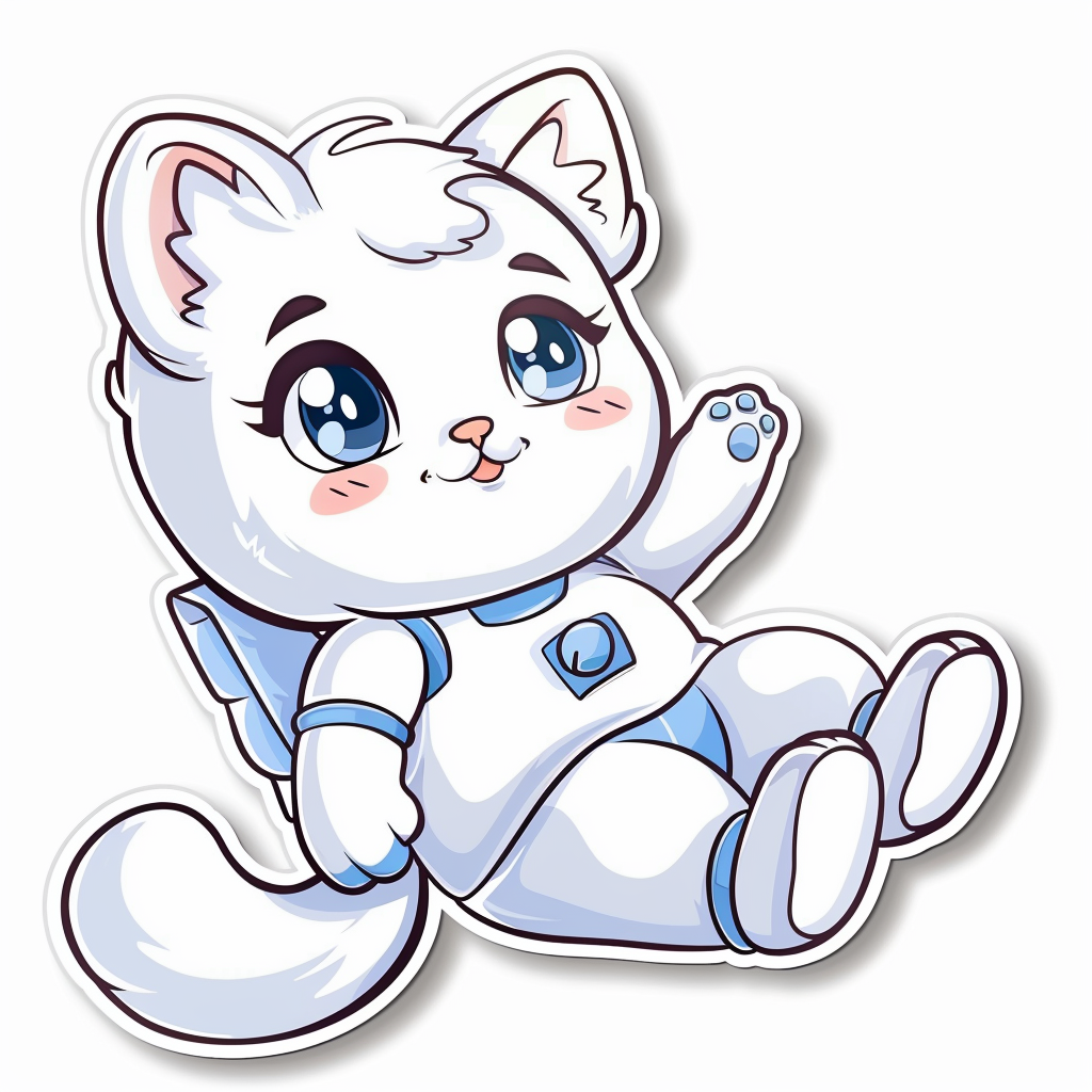 a Cute and Adorable Space Expressive surreal Vinyl Decal Sticker for Car, Laptop, Tumbler and more # F016160