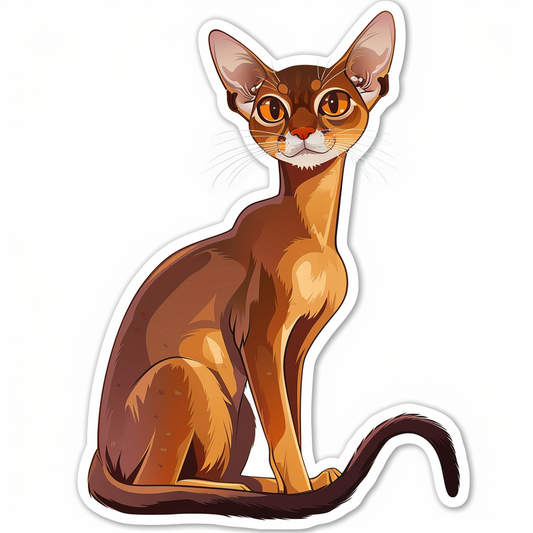 Abyssinian cat Vinyl Decal Sticker for Car, Laptop, Tumbler and more # F07917