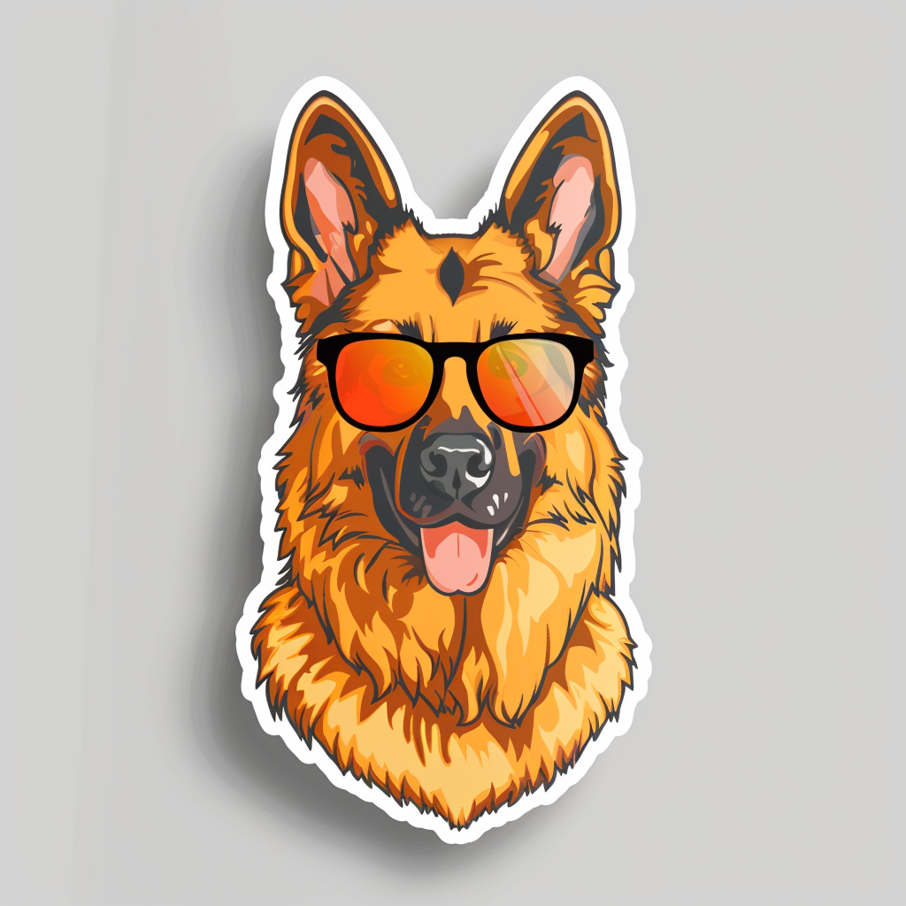 German Shepherd Dog Vinyl Decal Sticker for Car, Laptop, Tumbler and more # F011620