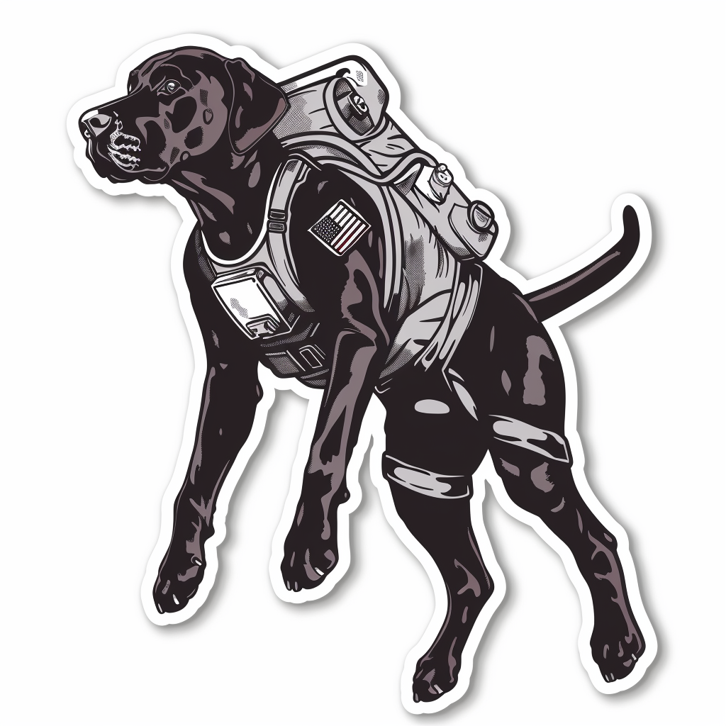 Great Dane Dog astronaut majestic Expressive surreal Vinyl Decal Sticker for Car, Laptop, Tumbler and more # F017839
