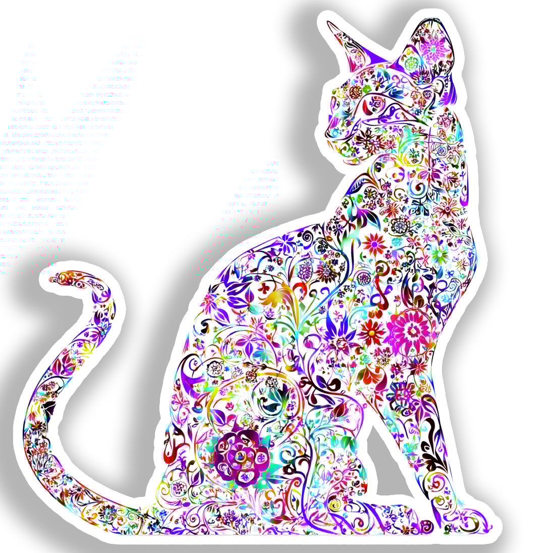 Egyptian Mau Cat Vinyl Decal Sticker for Car, Laptop, Tumbler and more # A019622-4" x 4"