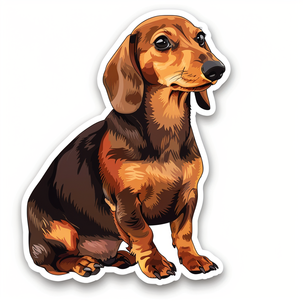 Dachshund Dog Vinyl Decal Sticker for Car, Laptop, Tumbler and more # F013089