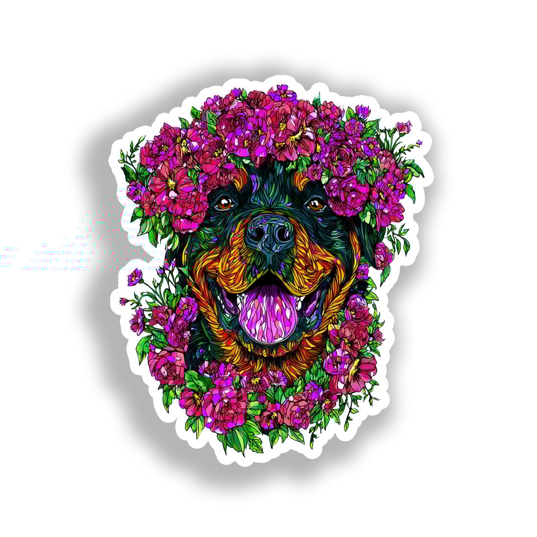 Rottweiler Dog Vinyl Decal Sticker for Car, Laptop, Tumbler and more # A018138-4" x 4"
