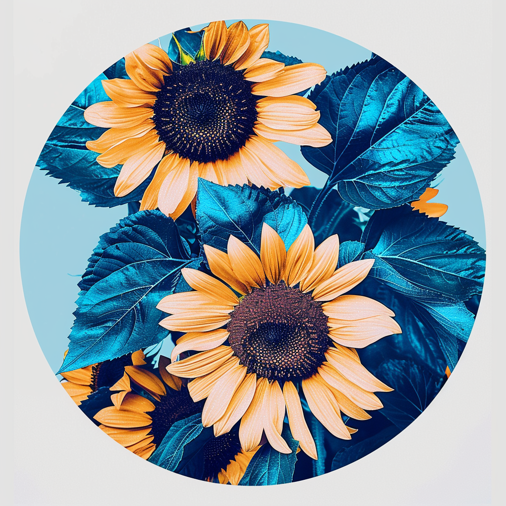 Sunflowers Expressive surreal Vinyl Decal Sticker for Car, Laptop, Tumbler and more # F018081