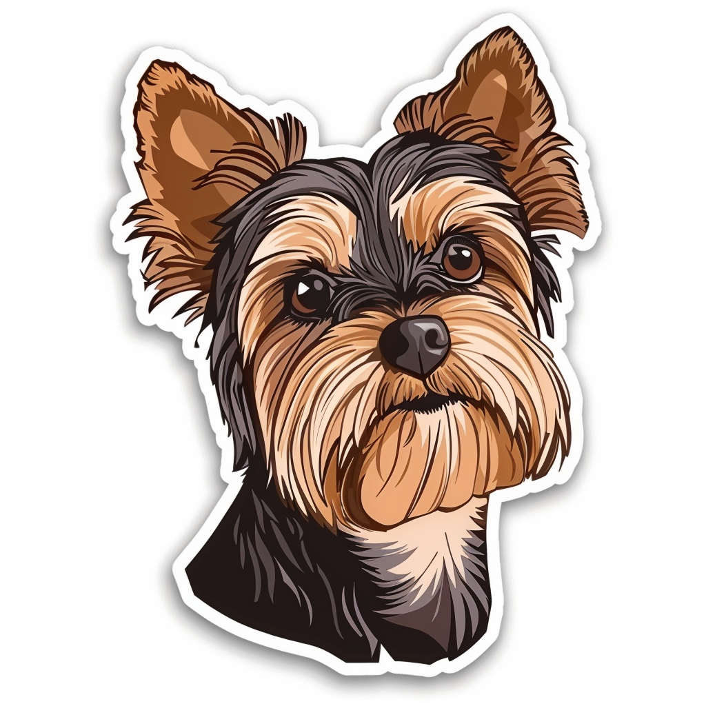 Yorkshire Terrier Dog Vinyl Decal Sticker for Car, Laptop, Tumbler and more # F07269