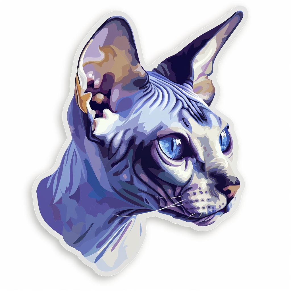 Sphynx Cat Vinyl Decal Sticker for Car, Laptop, Tumbler and more # F09978