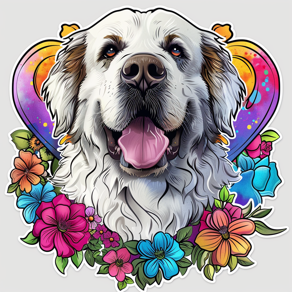 Great Pyrenees dog Vinyl Decal Sticker for Car, Laptop, Tumbler and more # F023498