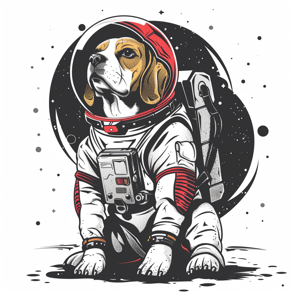 Beagle dog astronaut Vinyl Decal Sticker for Car, Laptop, Tumbler and more # F011869