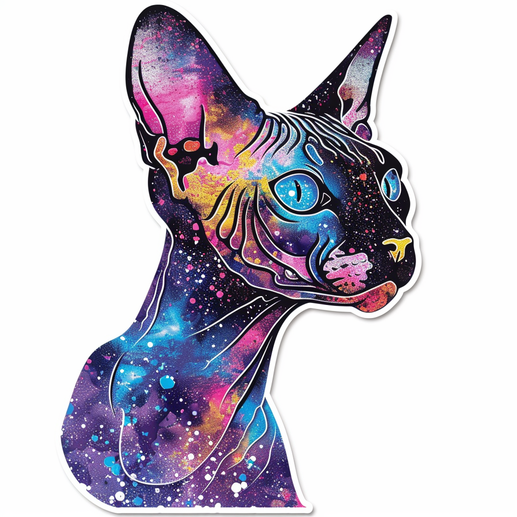 Sphynx Cat Vinyl Decal Sticker for Car, Laptop, Tumbler and more # F010116