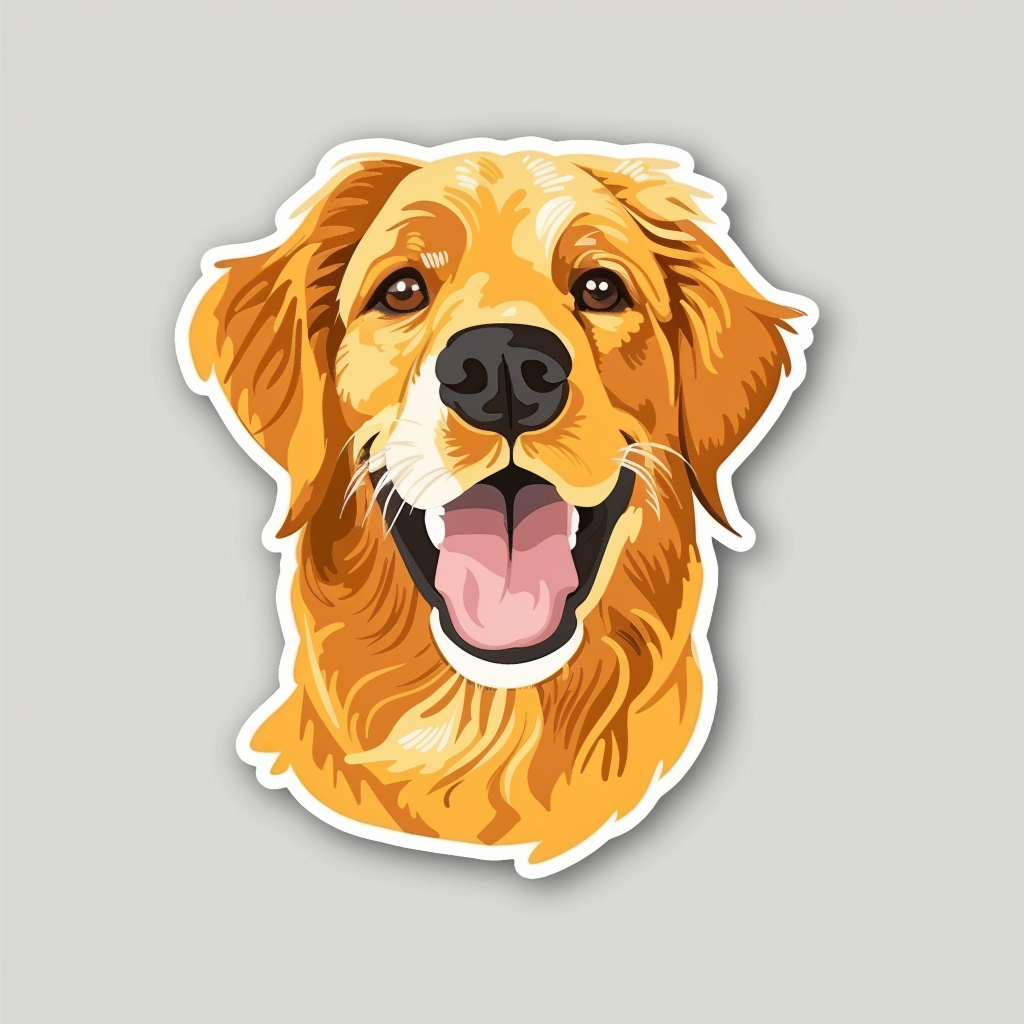Golden Retriever Dog Vinyl Decal Sticker for Car, Laptop, Tumbler and more # F07327