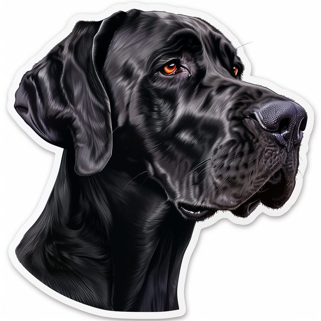 Great Dane Dog Expressive surreal Vinyl Decal Sticker for Car, Laptop, Tumbler and more # F022860